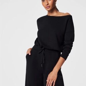 SPANX Black Off-Shoulder Jumpsuit